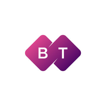 two letter bt diamond rounded logo