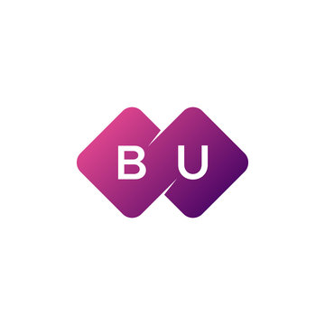 two letter bu diamond rounded logo