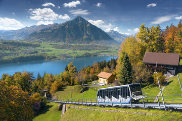 Indian Summer in the Swiss Alps, Beatenberg, Switzerland. - 214221039