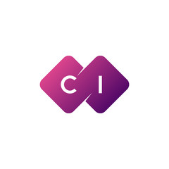 two letter ci diamond rounded logo
