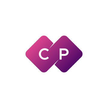 two letter cp diamond rounded logo