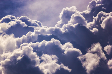 clouds on a blue background the divine sky