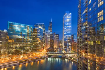 Foto op Aluminium Chicago, Illinois, USA Cityscape © SeanPavonePhoto