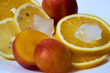 fruit, orange, food, apple, isolated