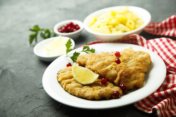 Classic Wiener Schnitzel with potato salad