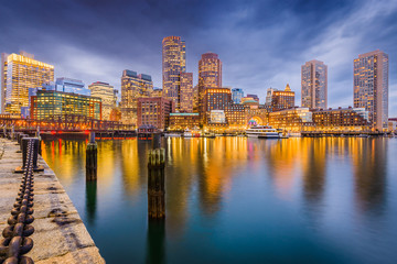 Boston, Massachusetts, USA Harbor Skyline