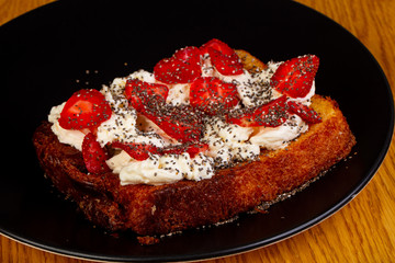 Sweet Brioche with strawberry