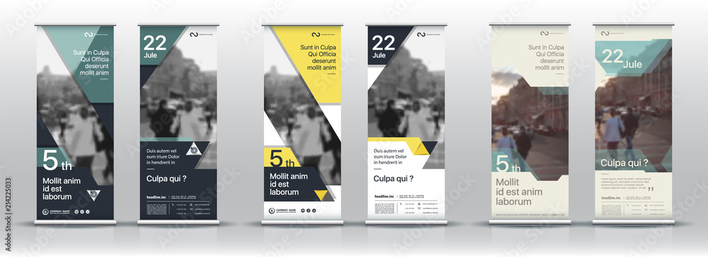 Canvas Prints set of templates with a design of vertical banners.