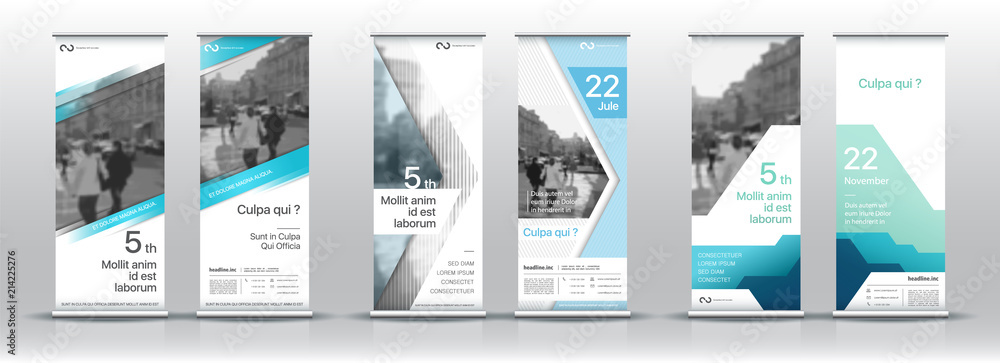 Canvas Prints set of templates with a design of vertical banners.