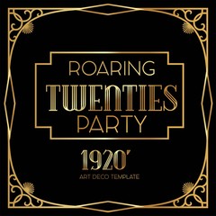 Beautiful Art Deco vector template