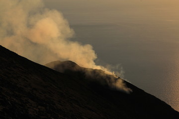 rando au sommet du Stromboli, Italie