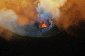 activité volcanique du Stromboli