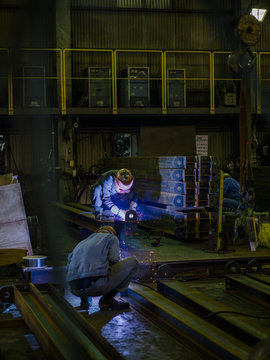 長崎、鉄工所の風景