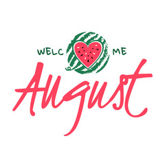 hello august watermelon banner