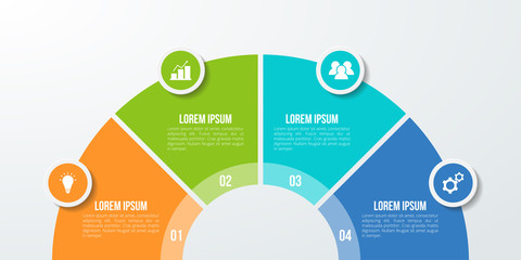 Obraz premium Infographic template for business, education, web design, banners, brochures, flyers, diagram, workflow, timeline. Vector illustration.