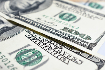 Close up One hundred US dollars
