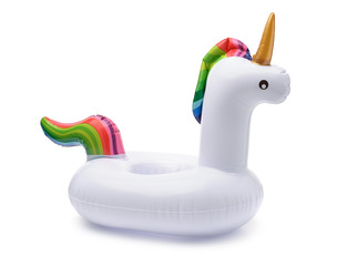 Inflatable pool float unicorn