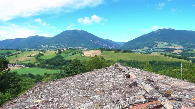 Time lapse of landscape of Marke Italy