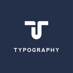 Typography for Initial T Logo Vector Template