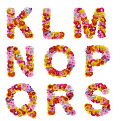 alphabet of flowers