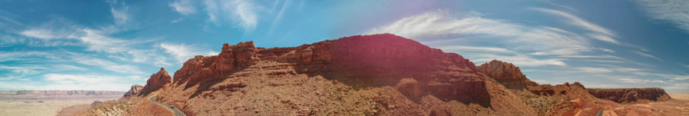 Aerial view of amazing canyon