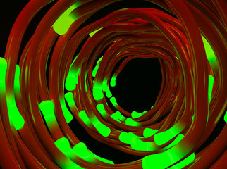 3D illustration Glowing Swirl
