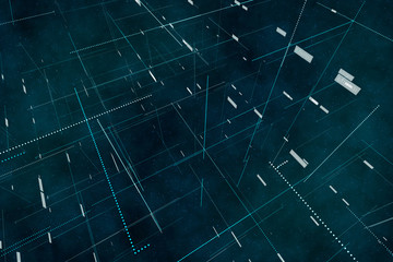 Internet and data science fiction background