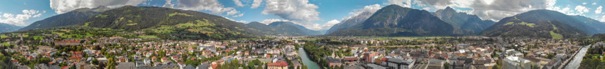 Obraz premium Beautiful aerial panoramic view of Lienz, Austria