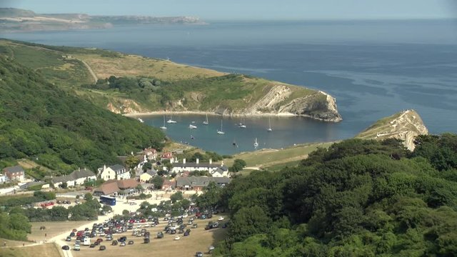 Lulworth Cove and Lulworth Village - England