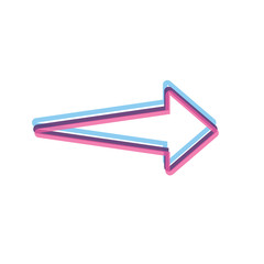 Arrows elegant free style  3d vector on white background and arrow icon
illustration