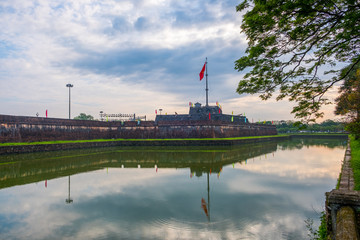 Imperial Royal Palace of Nguyen dynasty in Hue, Vietnam. Hue  is one of the most popular destinations in Vietnam. HUE - VIET NAM , DATE 30/4/2018