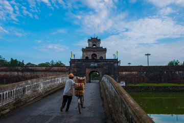 Imperial Royal Palace of Nguyen dynasty in Hue, Vietnam. Hue  is one of the most popular destinations in Vietnam. HUE - VIET NAM , DATE 30/4/2018