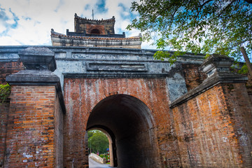 Imperial Royal Palace of Nguyen dynasty in Hue, Vietnam. Hue  is one of the most popular destinations in Vietnam. HUE - VIET NAM , DATE 30/4/2018