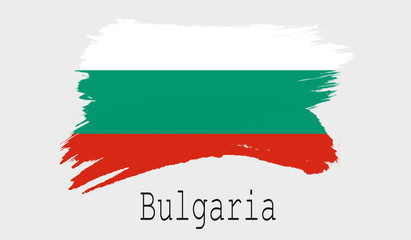 Bulgaria flag on white background