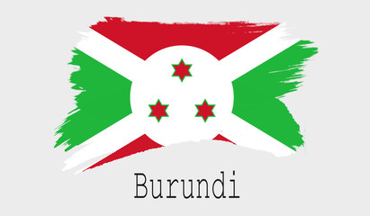Burundi flag on white background