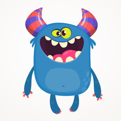 Cartoon monster on tiny legs. Vector character