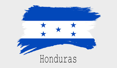Obraz na płótnie Canvas Honduras flag on white background
