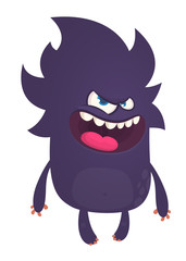 Cute cartoon monster. Vector troll or gremlin character. Halloween design