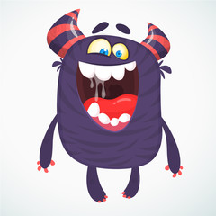 Happy cartoon monster. Vector character