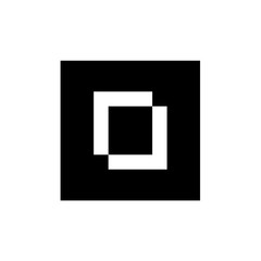 Digital Letter O Vector Logo, Alphabet O Icon Design, Pixel Art Syle, Monochrome Logo Illustration