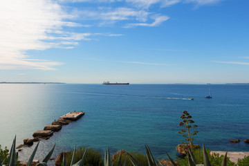 The sea in the Italian city of Taranto.