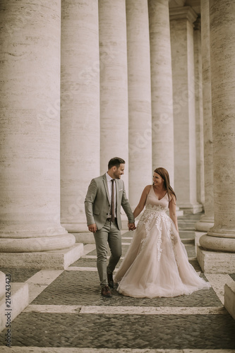 Wedding Couple In Vatican Rome Italy Stock Photo And Royalty