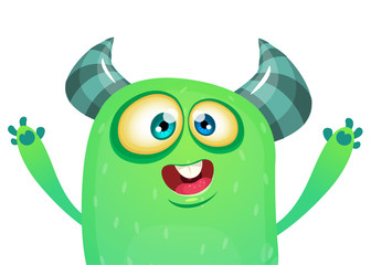 Cartoon  monster. Design for banner, poster or print