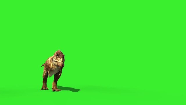 T Rex Tyrannosaur Feathered Run Jurassic World Dinosaurs Green Screen