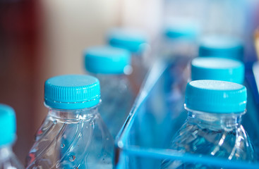 blue cap water bottles