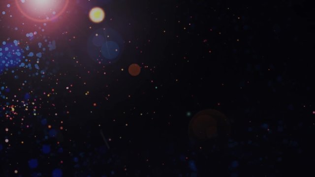 Black space particle background