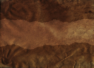 Old tattered torn paper, canvas background retro