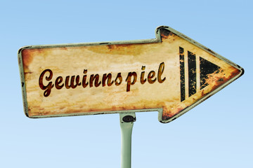 Schild 328 - Gewinnspiel