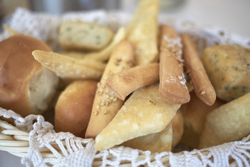 Assorted bread basket