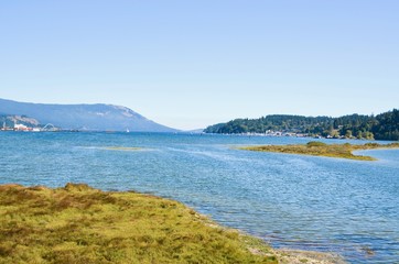 Fototapeta na wymiar View of Cowichan Estuary Near Cowichan Bay on Vancouver Island